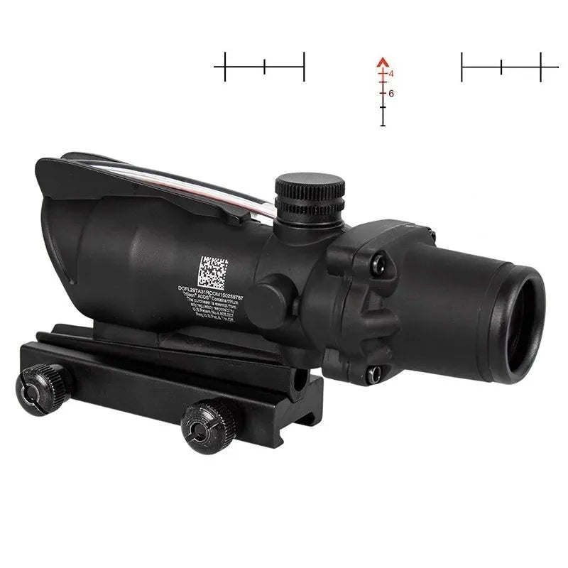 Bestsight 4X32 Rifle Scope Red Dot Illuminated Etched Reticle