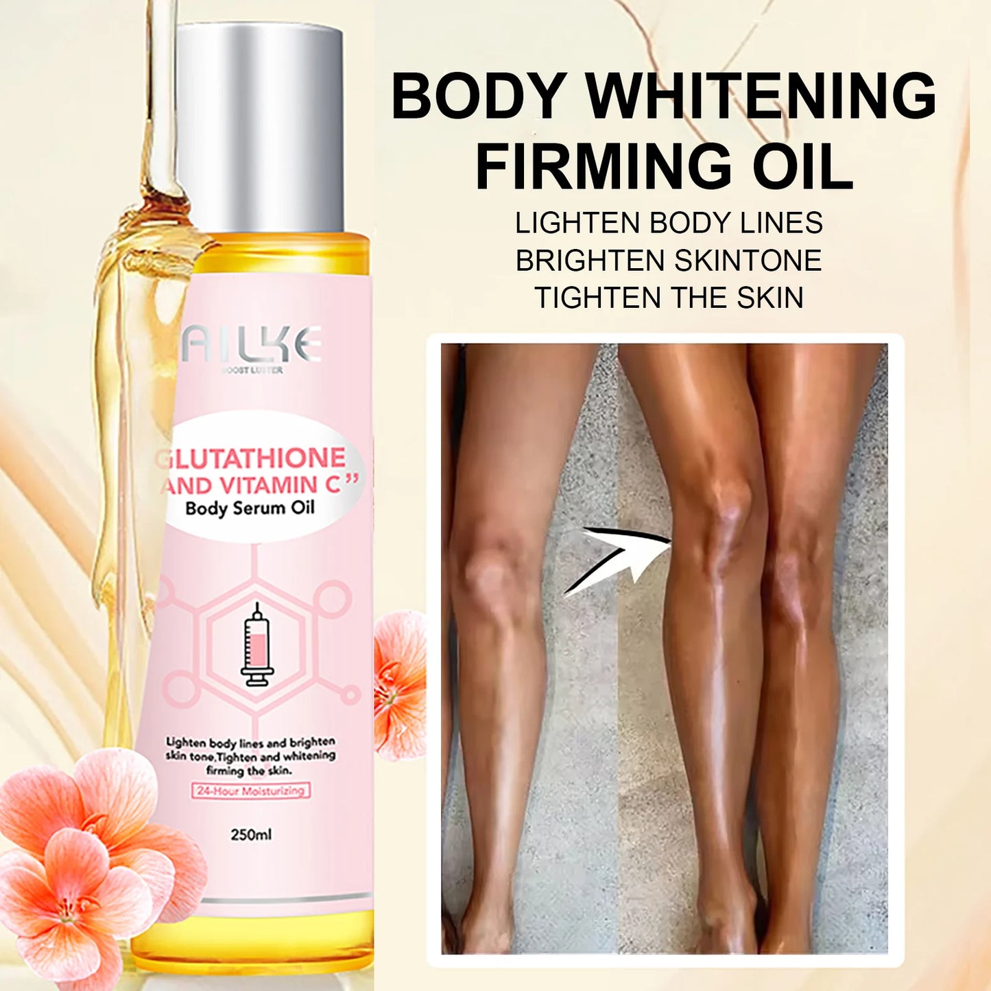 Reveal a brighter, smoother you with the AILKE Glutathione and Vitamin C Kit, a spa-inspired routine designed to brighten, hydrate, and protect your skin.