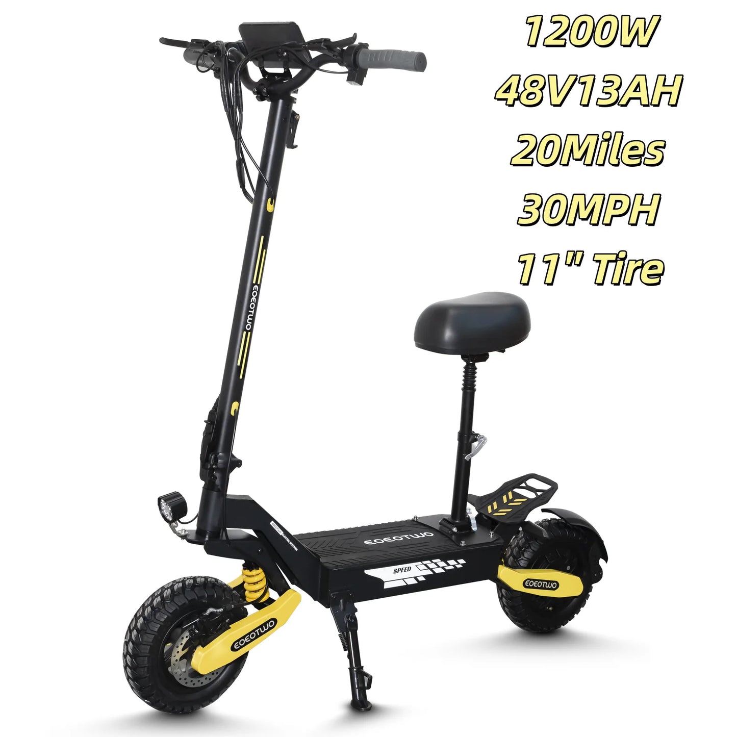 Ride the EOEOTWO GT06 electric scooter, a power-packed off-road marvel designed for speed, stability, and everyday adventures.