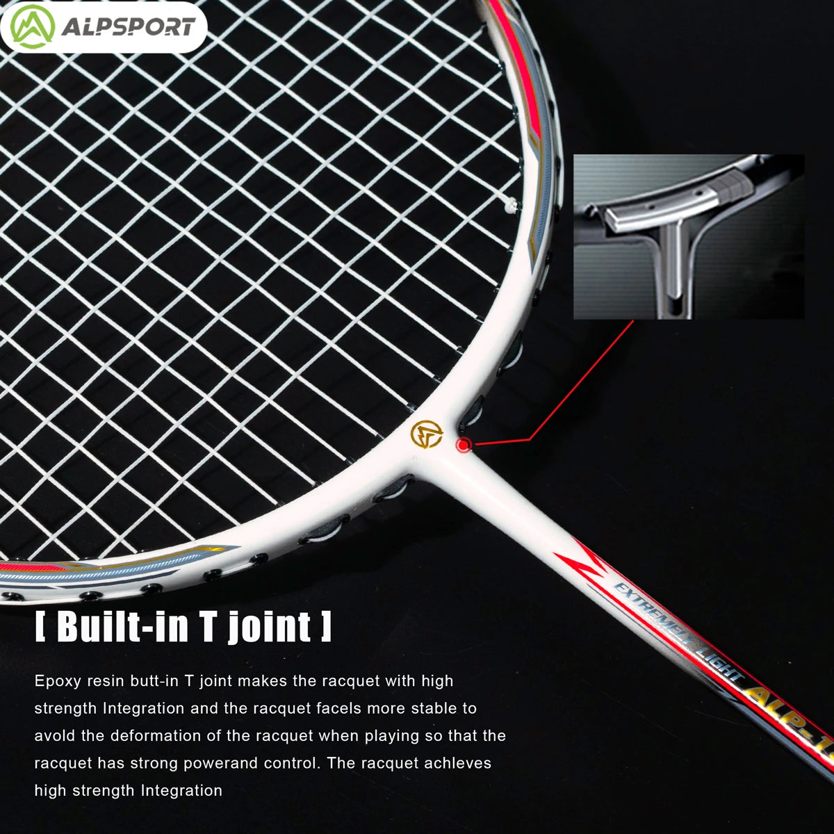 Alpsport 10U Air Elite Pro Badminton Racket Ultra Light For All Skill Levels