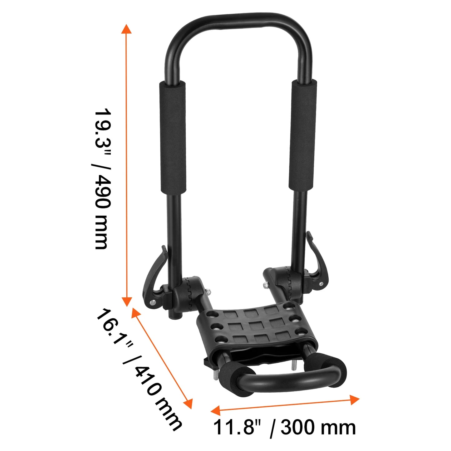 SucceBuy Kayak Roof Rack 2 Pairs J-Bar Soft Roof Rack Quick Folding Top Mount Tie Down Carrier for Surf Board Canoe Ski Board