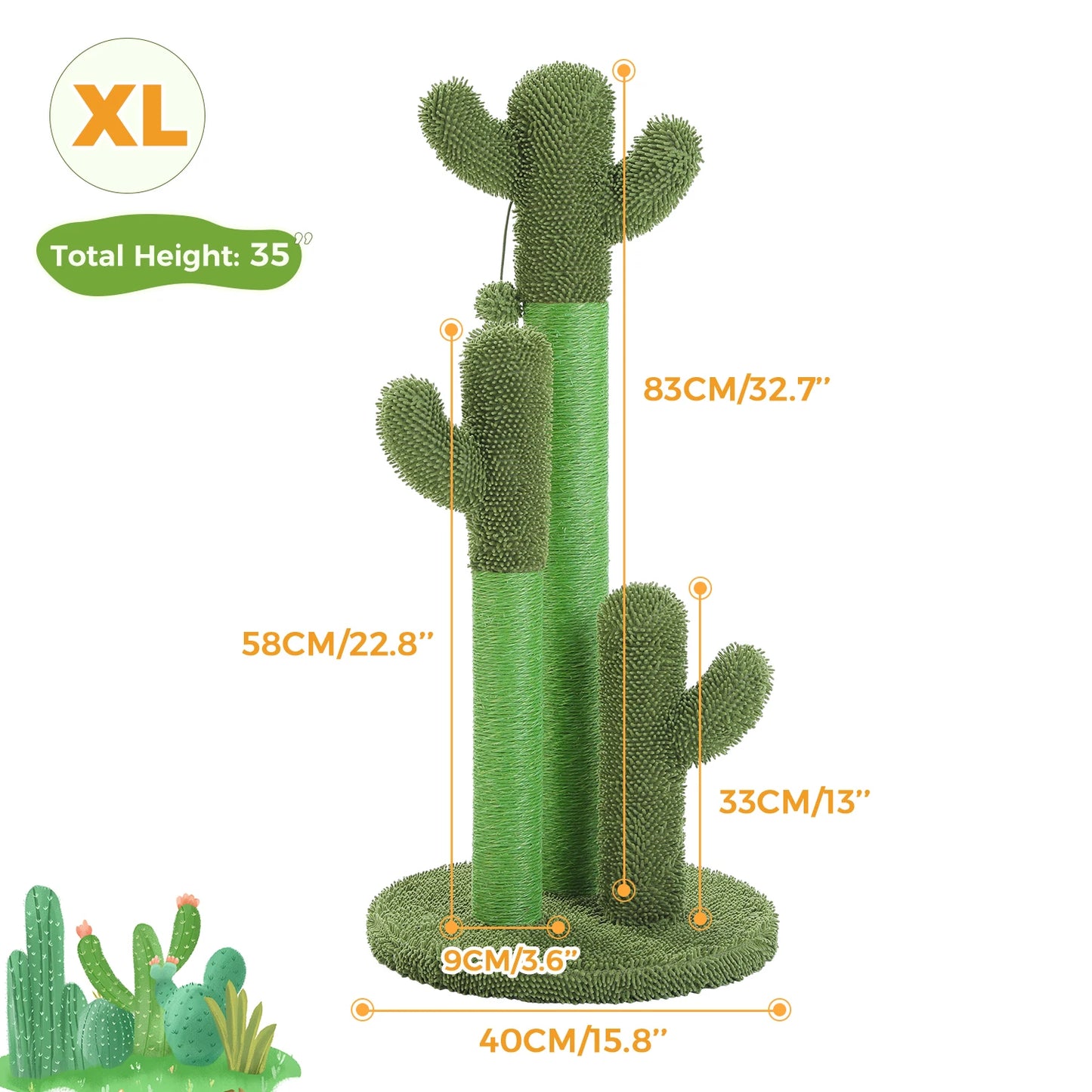 From PAWZ Road, this cactus cat scratching post offers your indoor cat a stylish, sturdy outlet for claws, exploration, and everyday fun that lasts.