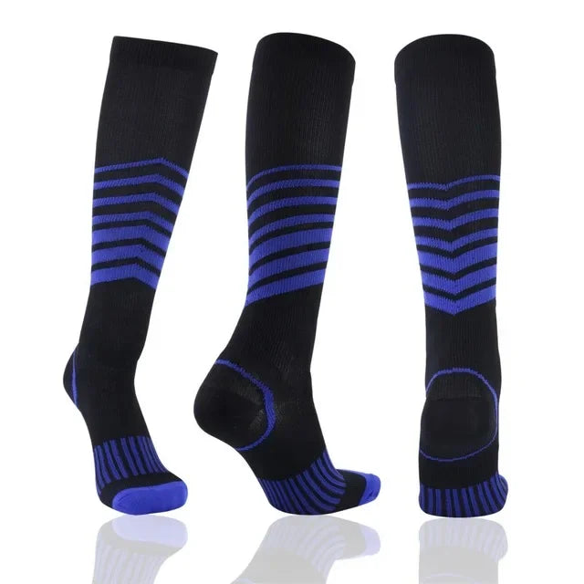 Experience all-day comfort and performance with knee-high compression socks from Brand NONE, designed for you as an athlete and everyday mover, with soft yet supportive fabric that improves your circulation and speeds recovery after workouts.