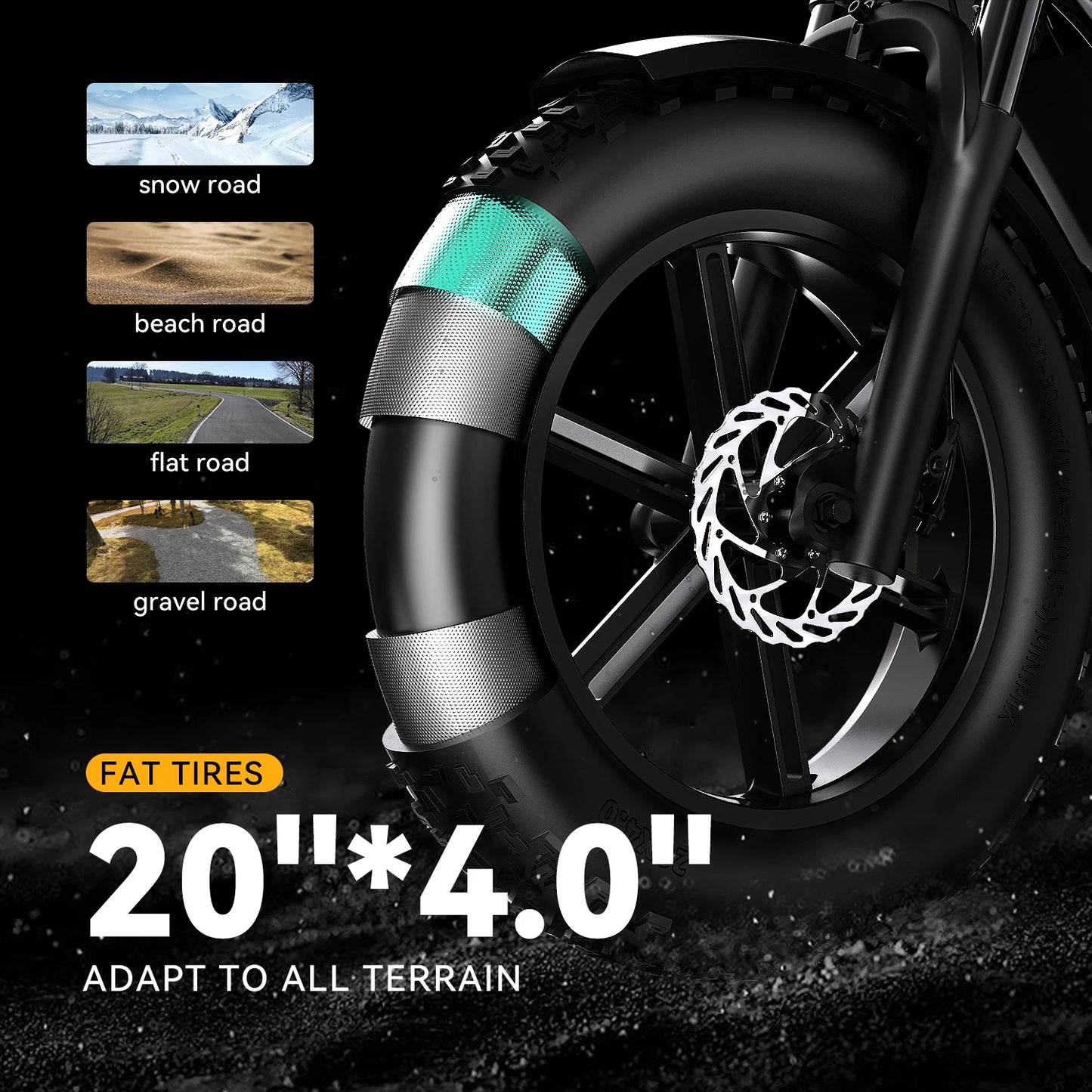 1600W Peak Electric Bike for Adults Cybervelo EK11 Full Suspension 30+MPH Off-road E-Motocycle Snow Beach Urban Ebike