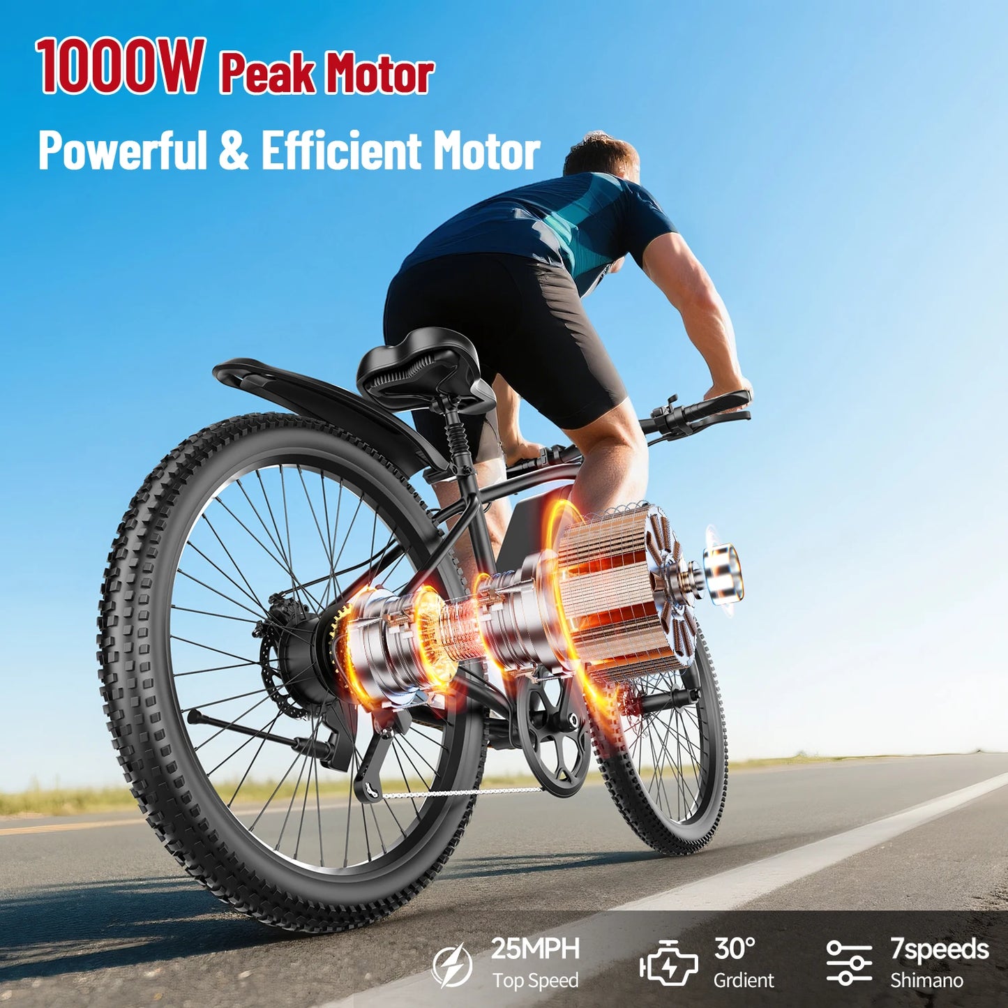 Feel the rush of freedom on the X-Koala 26 inch electric bike, designed to power your daily commute and weekend adventures, for every road you chase.