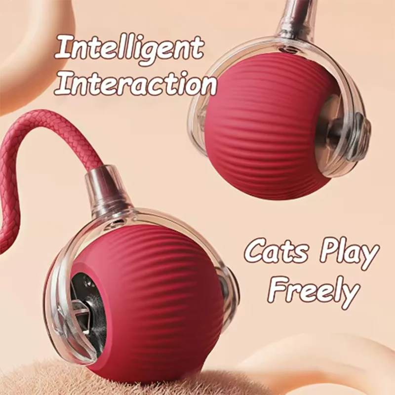 Automatic Interactive Cat Ball Self Play Toy With Long Lasting Battery For Cats