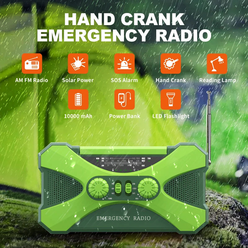 Be ready for power outages or outdoor adventures with this all-in-one portable emergency radio and power tool, built for reliability, versatility, and peace of mind anywhere, anytime.