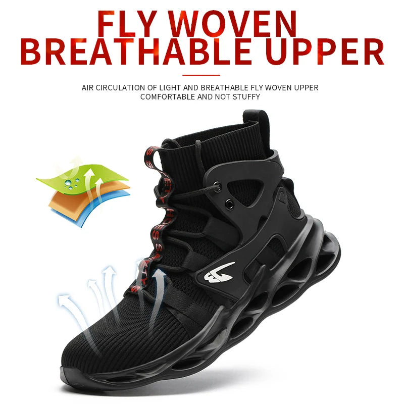 Breathable Anti Smash And Puncture Safety Shoes For Men