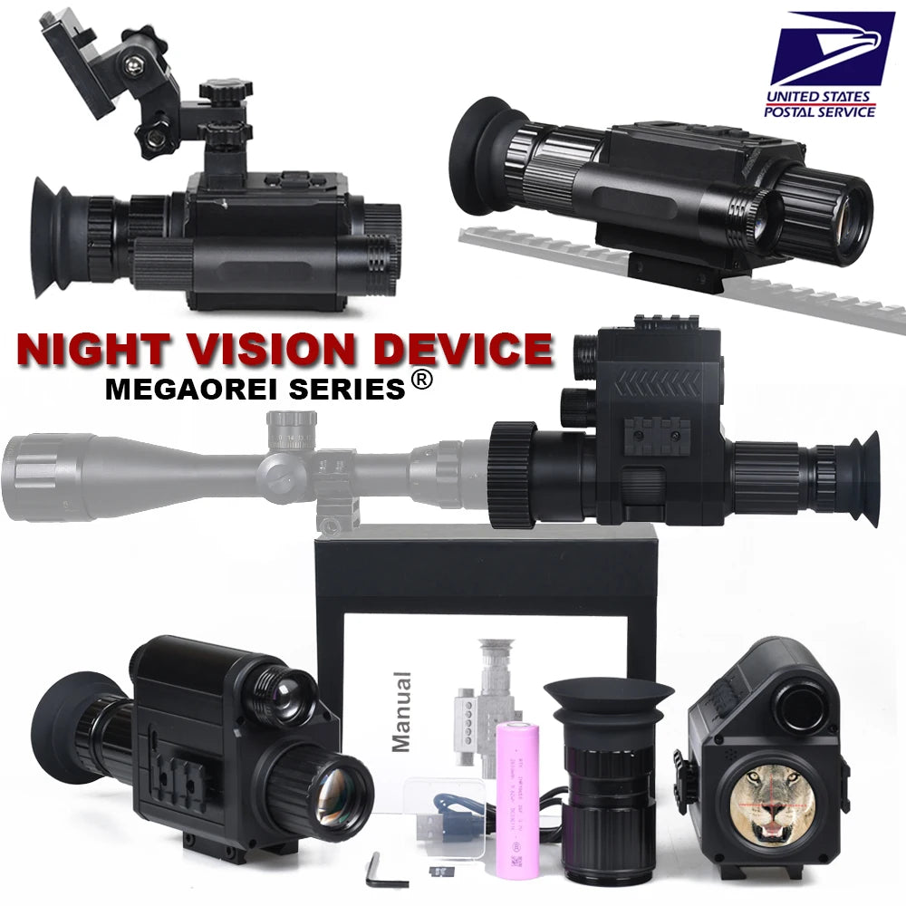 Tactical FAST Helmet NVG Night Vision Device, Hunting Riflescope IR Night Vision, Outdoor CS Shooting Training Sight Digital Cam