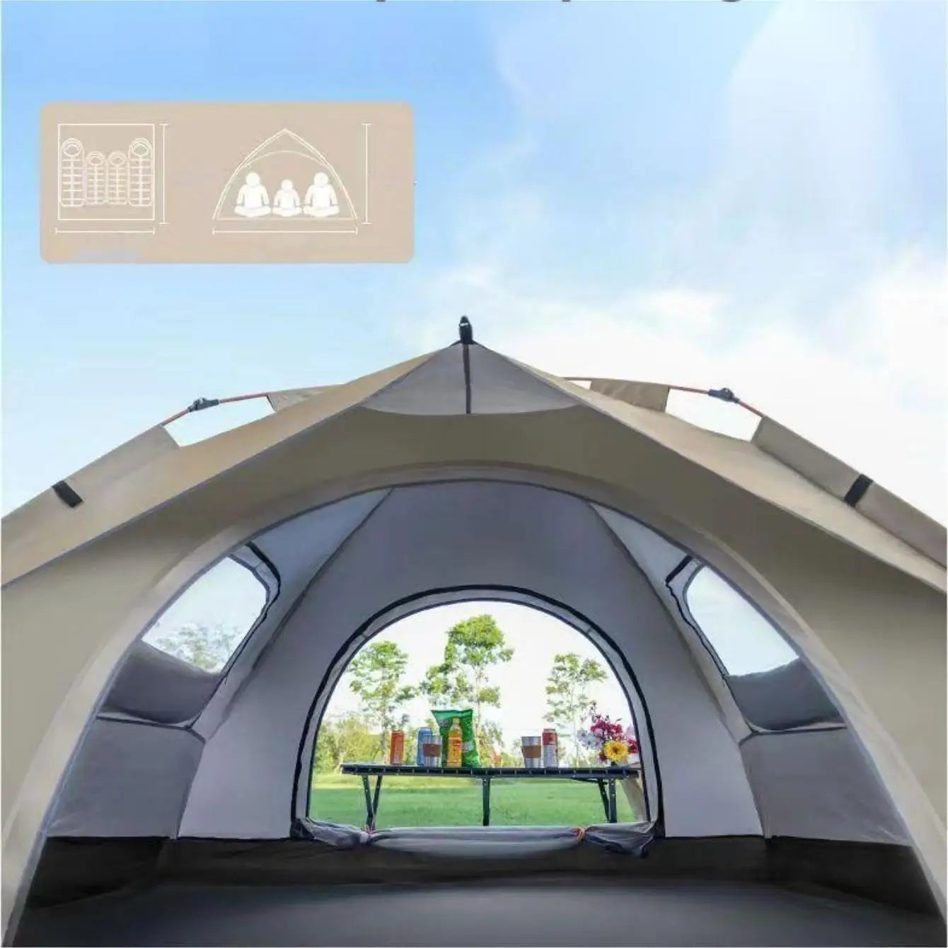 Discover dependable shelter on every adventure with the Pakicetus Outdoor Sunshade Camping Tent that you can deploy in moments for instant protection.