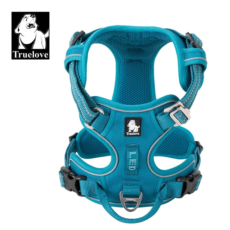 TrueLove CN Reflective Nylon Dog Harness No Pull Adjustable Vehicle Harness
