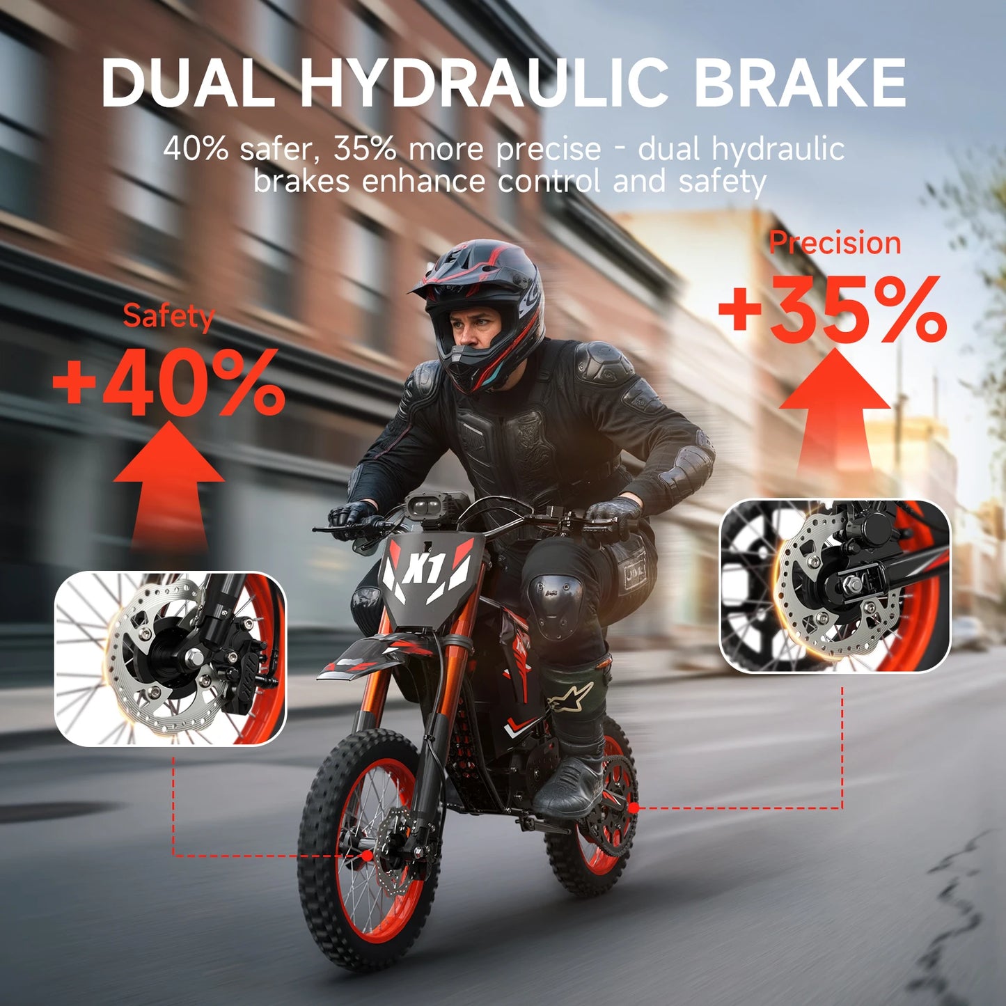 QRONGE X1 Spark Electric Dirt Bike 4500W Peak 60V 60 Mile Range