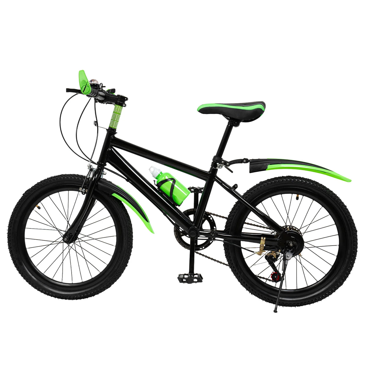 20 Inch 7 Speed Kids Mountain Bike with Storage Bag and Compass Bell