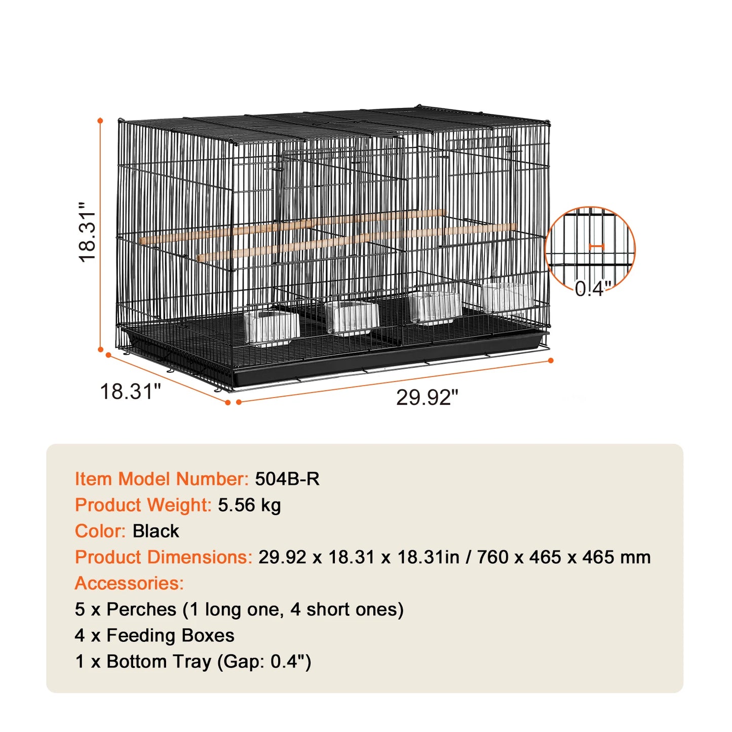 Upgrade your feathered companions' travel and daily living with the SucceBuy 30x18x18 inch cage, a versatile, stackable home that keeps birds comfortable, safe, and social while you move between rooms, vet visits, or outdoor adventures.