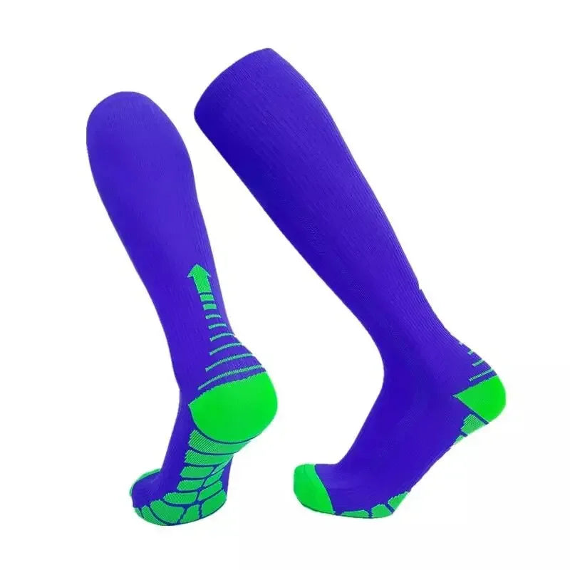 Experience all-day comfort and performance with knee-high compression socks from Brand NONE, designed for you as an athlete and everyday mover, with soft yet supportive fabric that improves your circulation and speeds recovery after workouts.