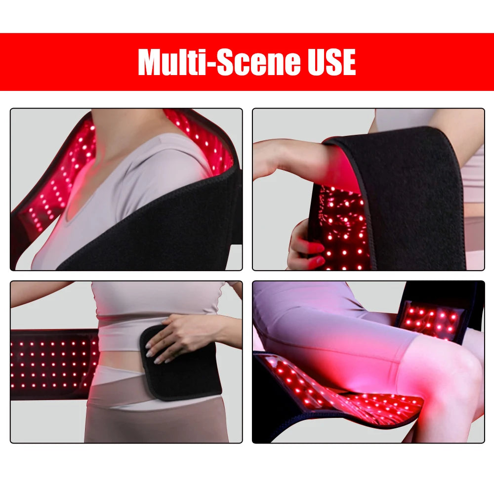 Unlock targeted relief with the Red Light Therapy Belt, delivering soothing warmth and muscle recovery through red 660nm and near-infrared 850nm light, for ongoing comfort at home.