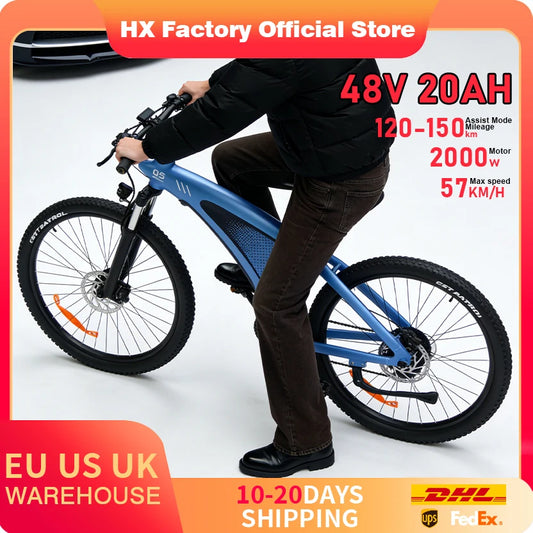 HX Q5 Ebikes 2000W Adults Electric Bike Bicycle 2000W 48V 20AH 27.5 Inch Off-Road Tire Electric E Bikes Mountain Ebike