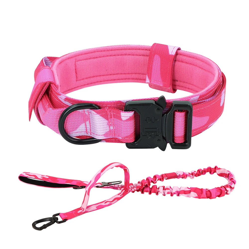 PETRAVELCN Dog Training Collar Set Adjustable Tactical Collar And Leash