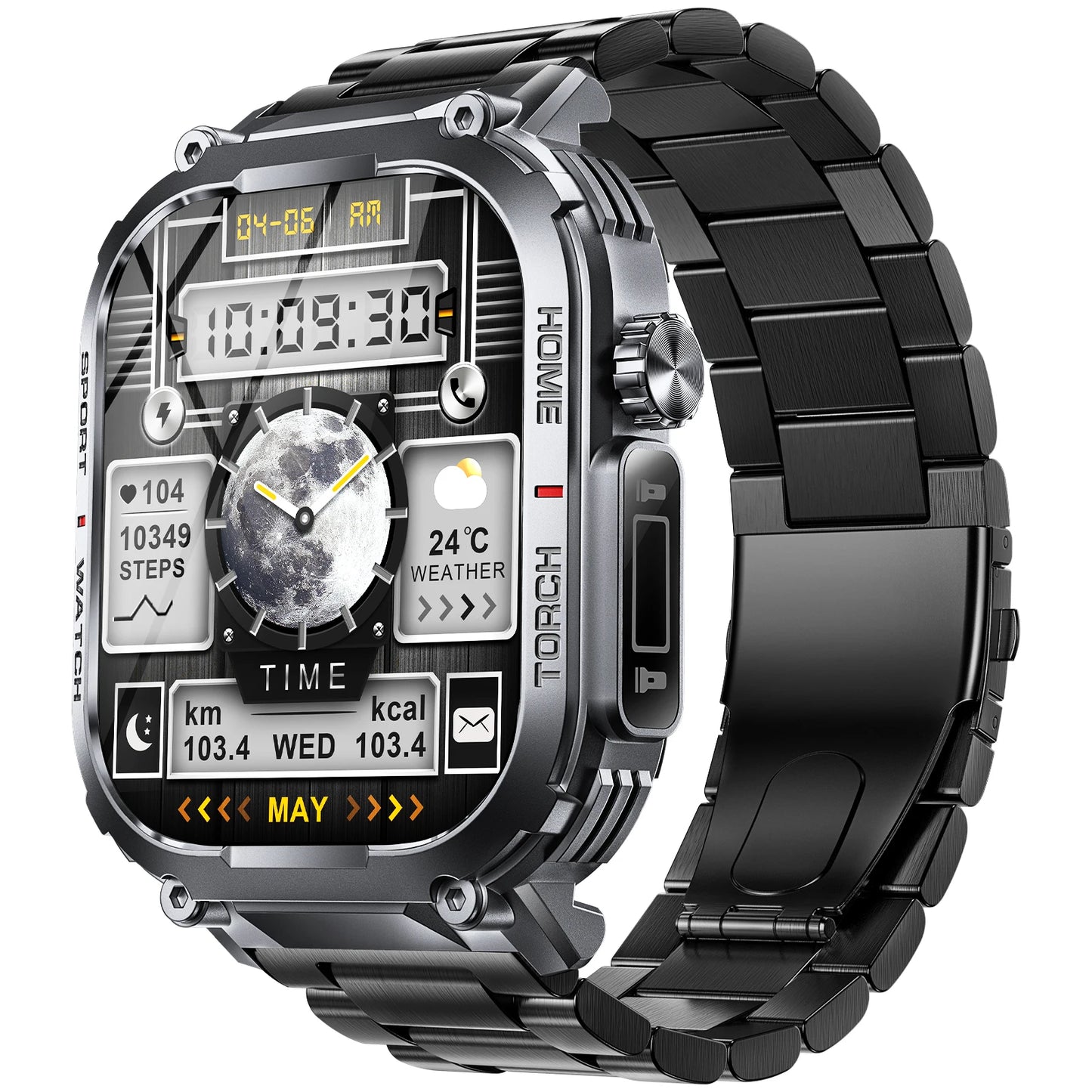 Meet the EIGIIS S320B, a rugged smart watch built for active days and bold nights.