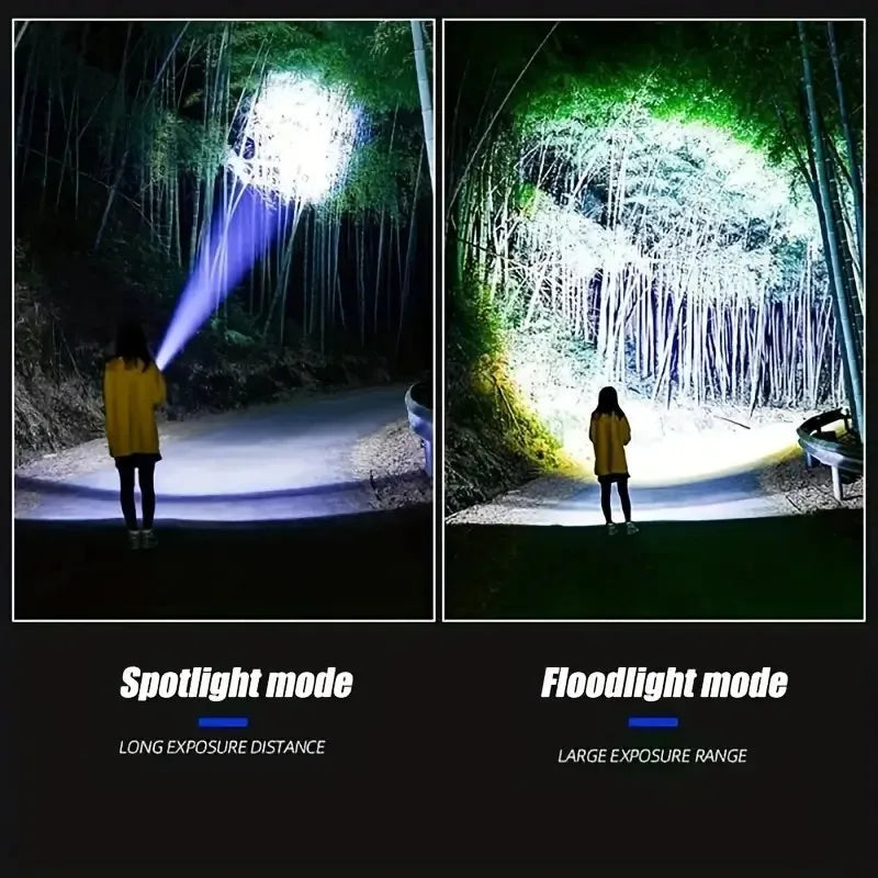 Shine brighter and farther with KEWEN's Super Bright LED Handheld Flashlight for your outdoor adventures.