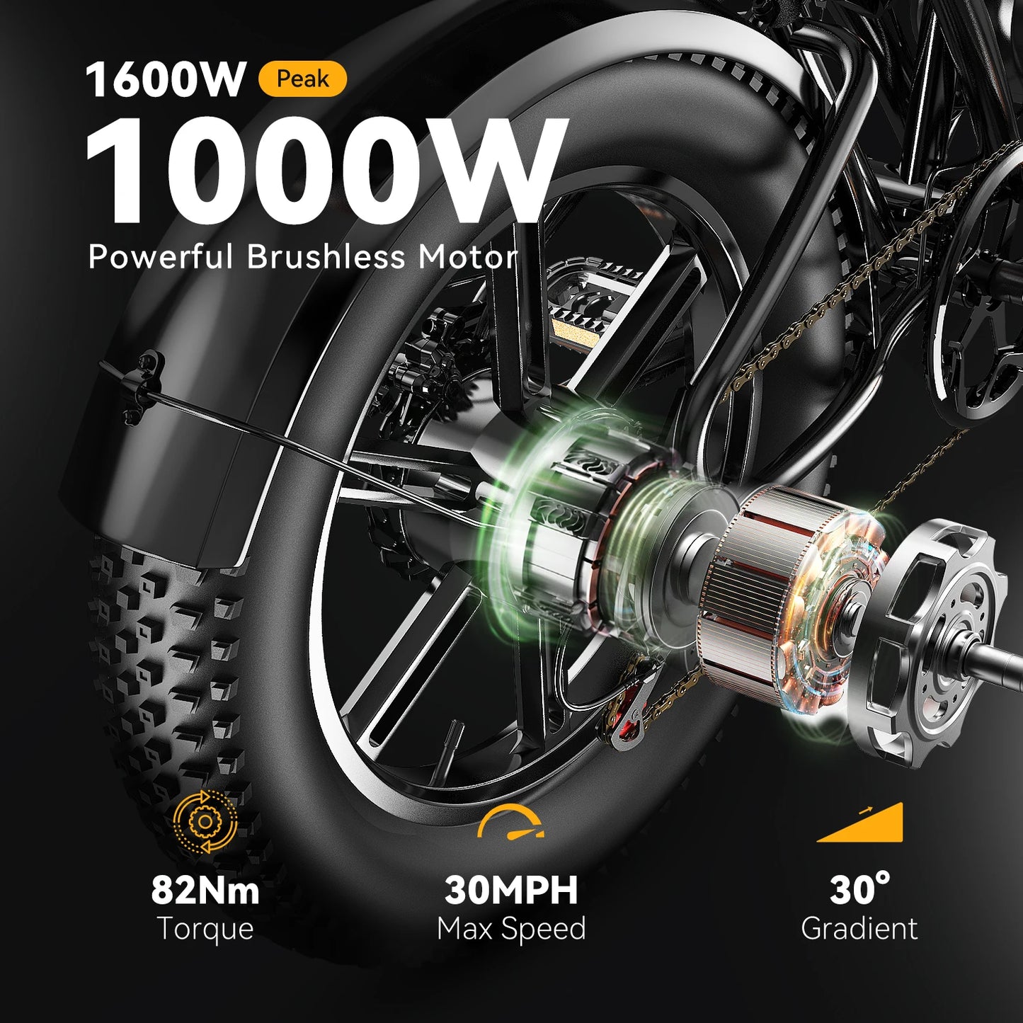 1600W Peak Electric Bike for Adults Cybervelo EK11 Full Suspension 30+MPH Off-road E-Motocycle Snow Beach Urban Ebike