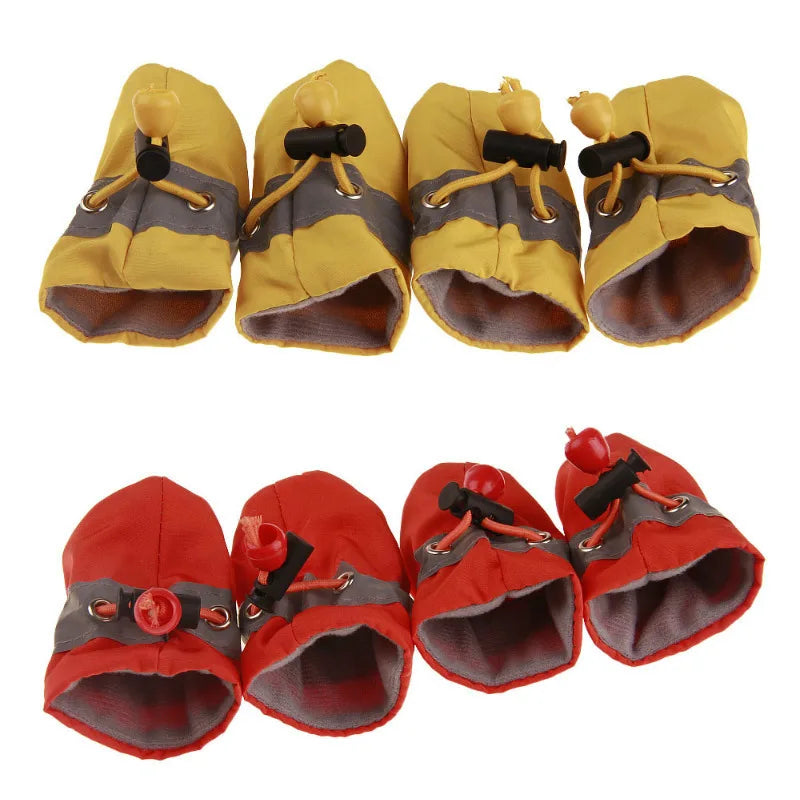 NONECN Waterproof Dog Shoes Anti Slip Winter Boots For Small Dogs With Socks