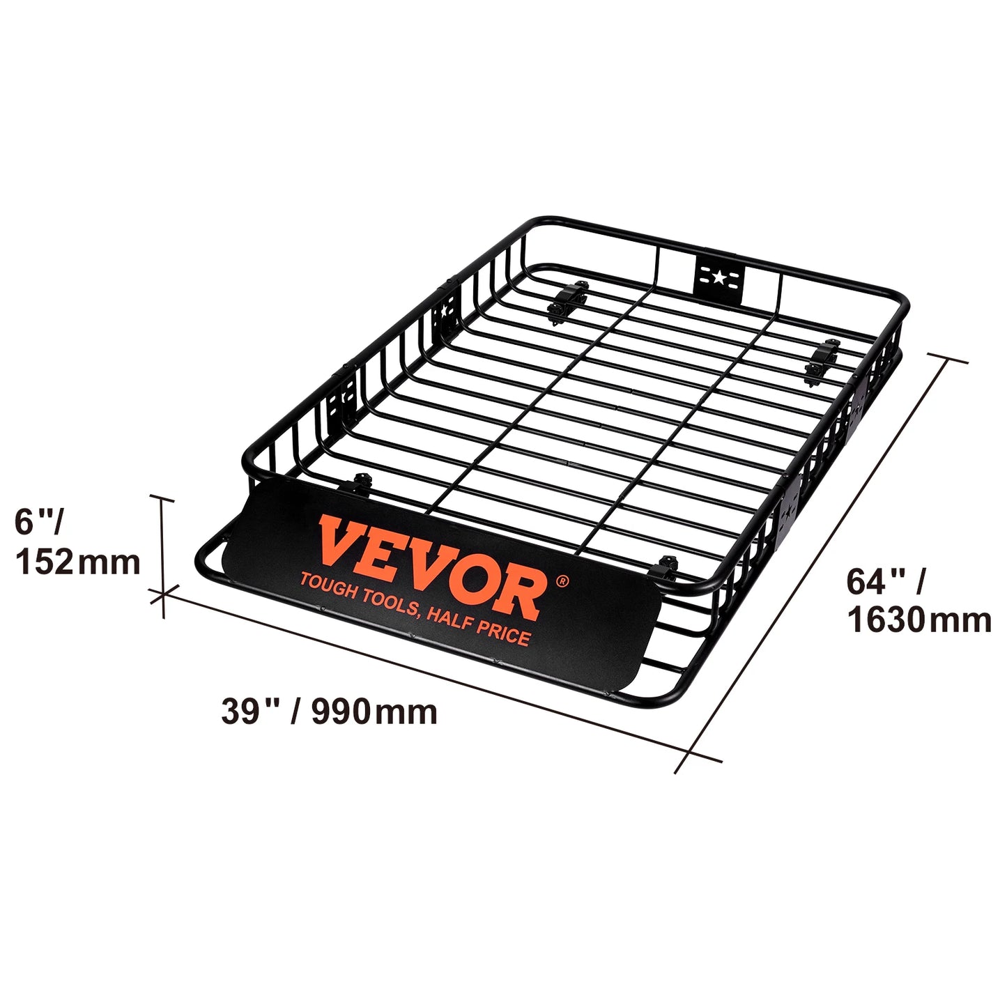 SucceBuy Roof Rack Cargo Basket 46"x36"x4.5" / 51"x36"x5" Rooftop Cargo Carrier Heavy-Duty 200LBS Capacity for SUV Truck Vehicle