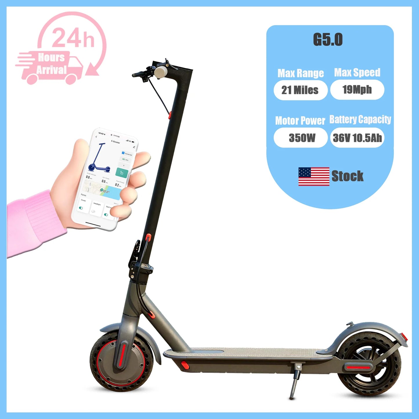 Meet the G5.0 electric scooter, your reliable companion for city commutes, campus runs, and weekend adventures.