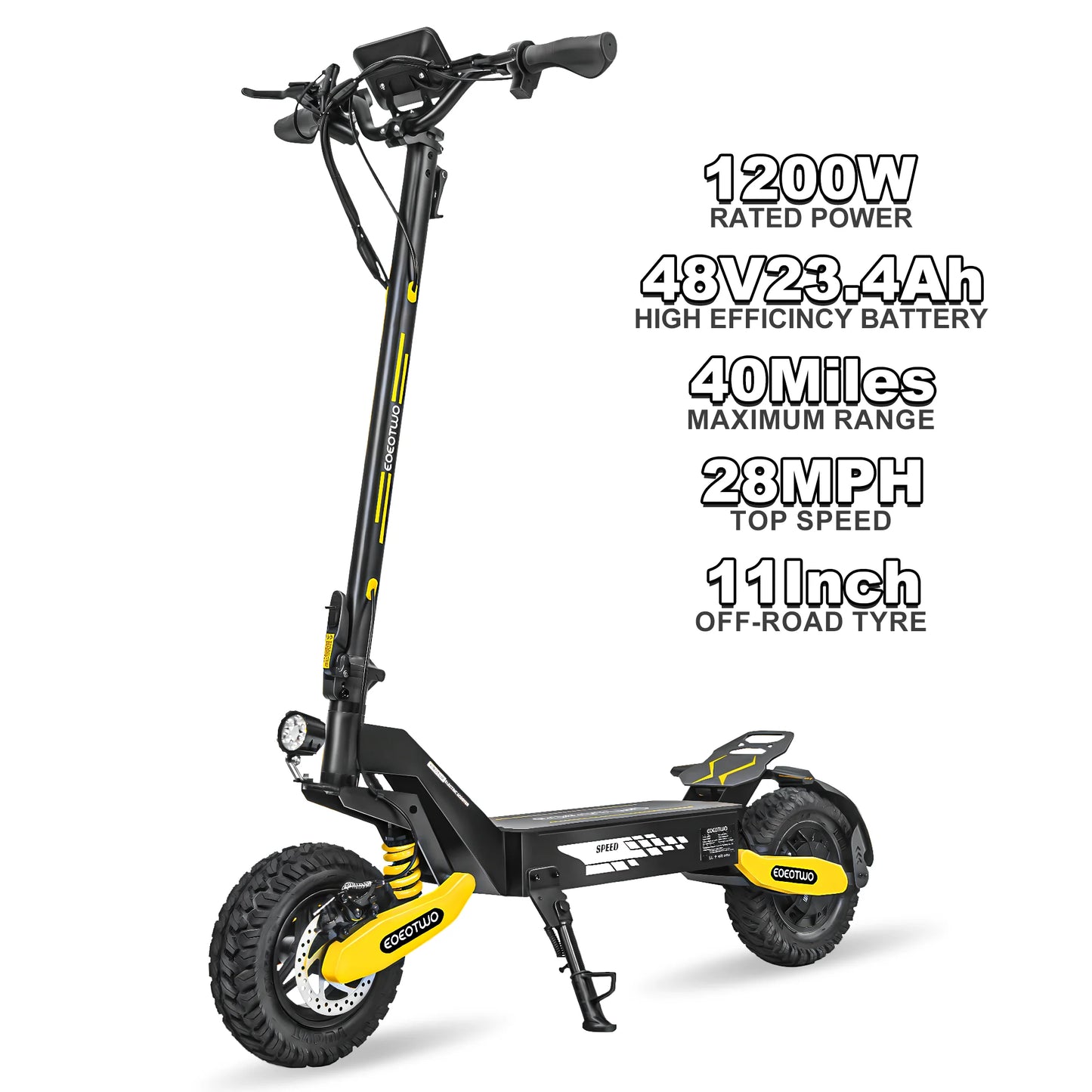 Ride the EOEOTWO GT06 electric scooter, a power-packed off-road marvel designed for speed, stability, and everyday adventures.