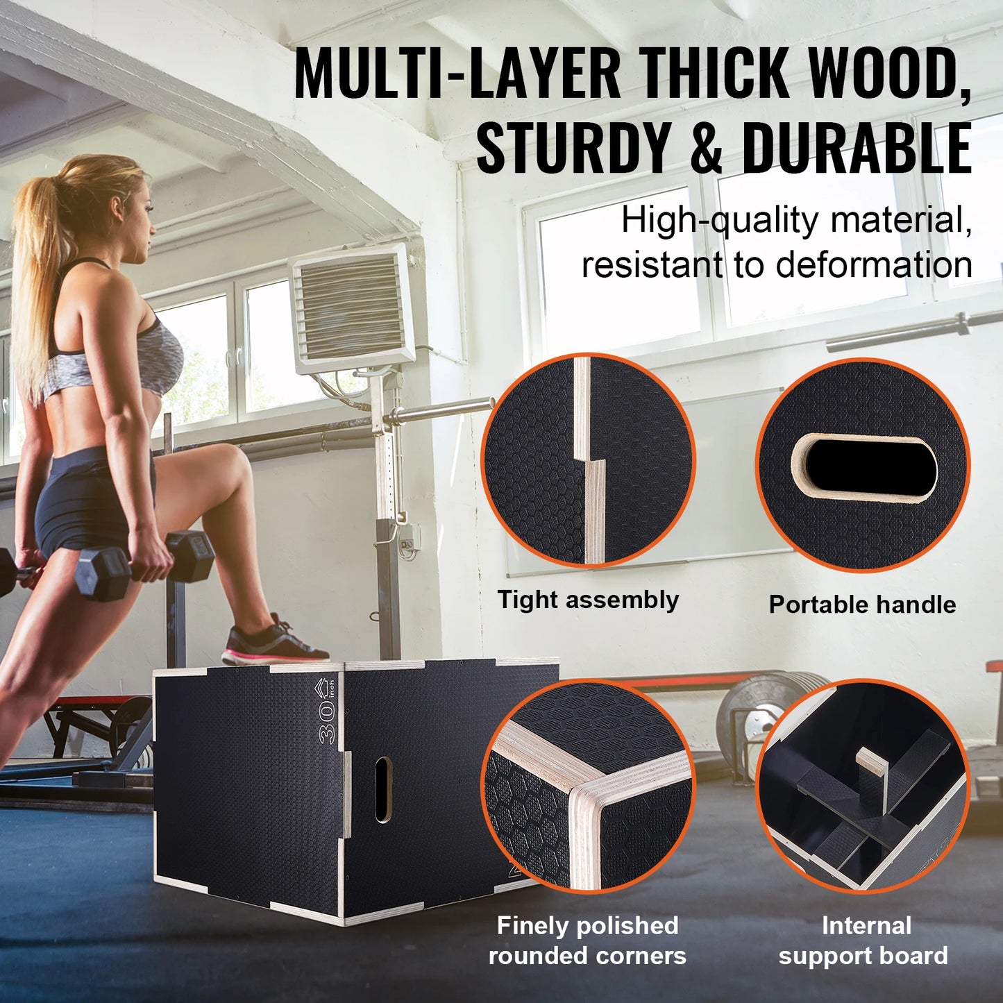 Elevate your training with the SucceBuy 3 In 1 Plyometric Jump Box, a sturdy, compact solution built to power explosive workouts at home.