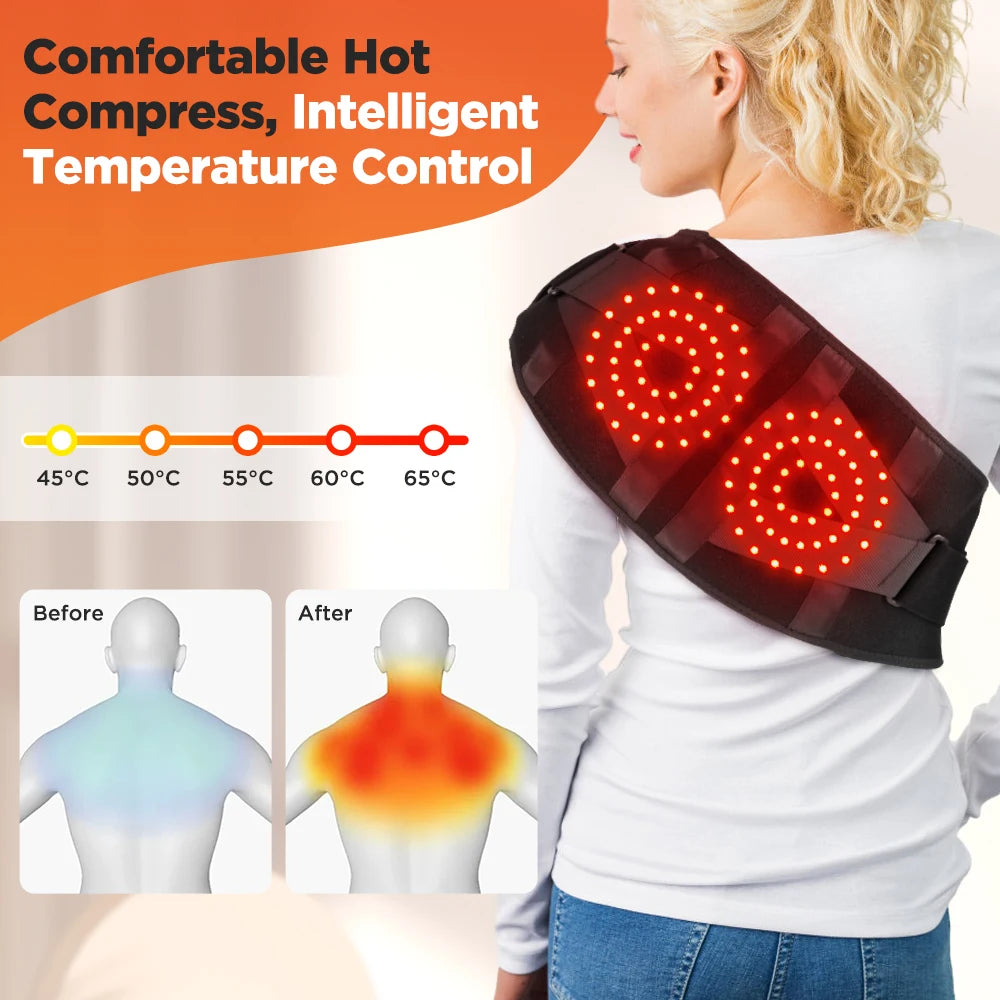 Experience targeted relief with the Hailicare Heating Vibration Massager Belt, a versatile waist wrap that combines warming red-light heat, oscillating vibration, and supportive back protection for everyday comfort.