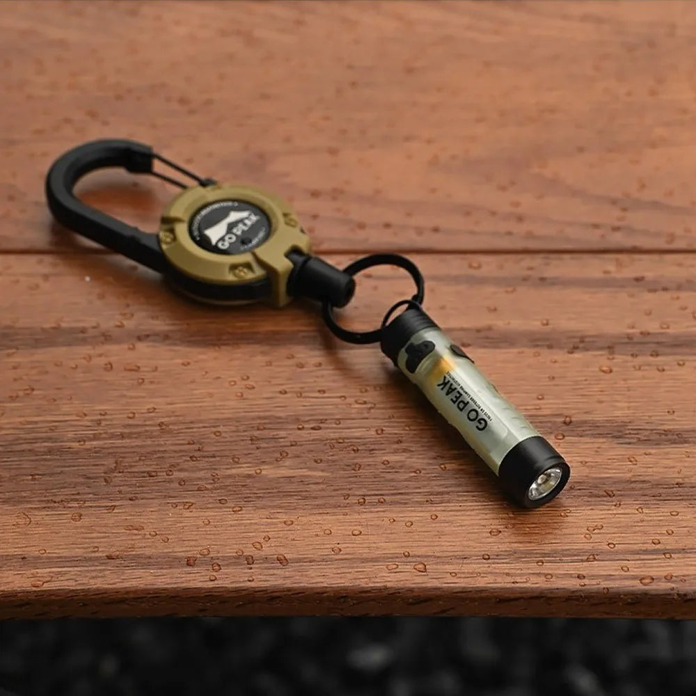Gopeak 5050 Mini USB Rechargeable LED Pocket Flashlight Clip-on Hat Light Keychain Torch for Camping Hiking Outdoor Portable
