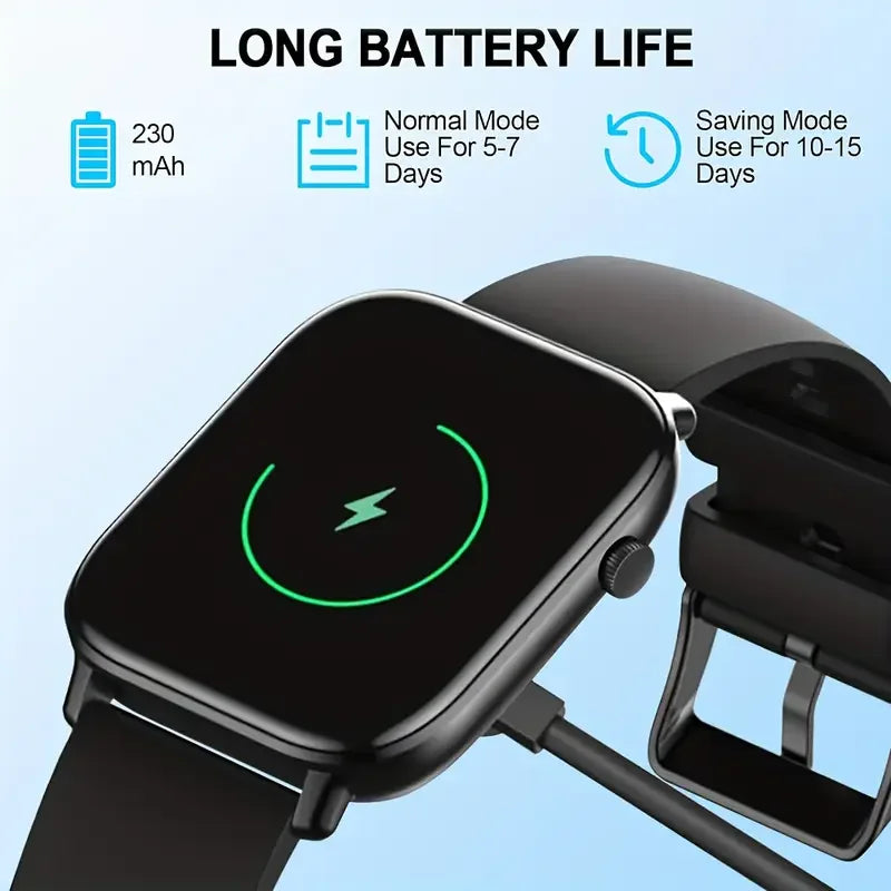 LAXASFIT Waterproof Smartwatch Bluetooth Call Voice Assistant Android iOS