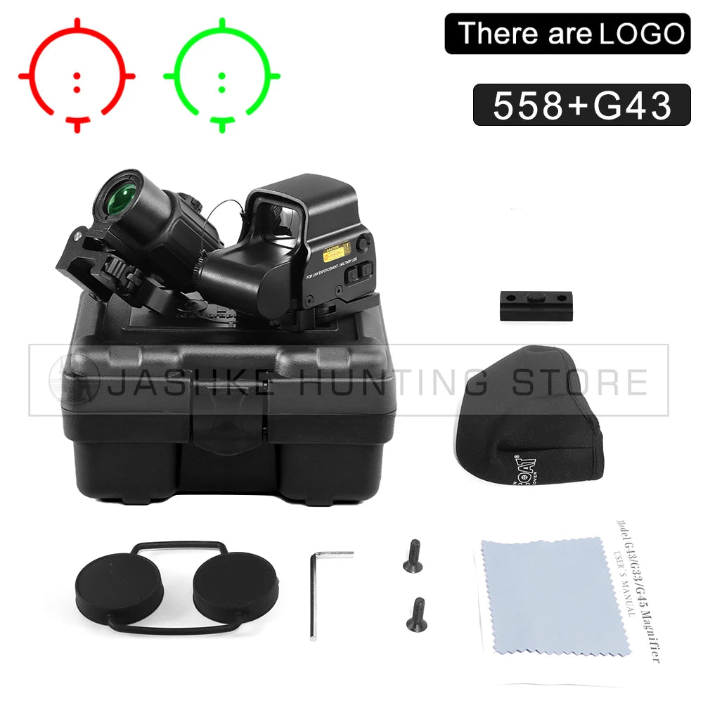 Elevate your airsoft accuracy with the Nabila G43 3X magnifier paired to a reliable EXPS3 red dot.