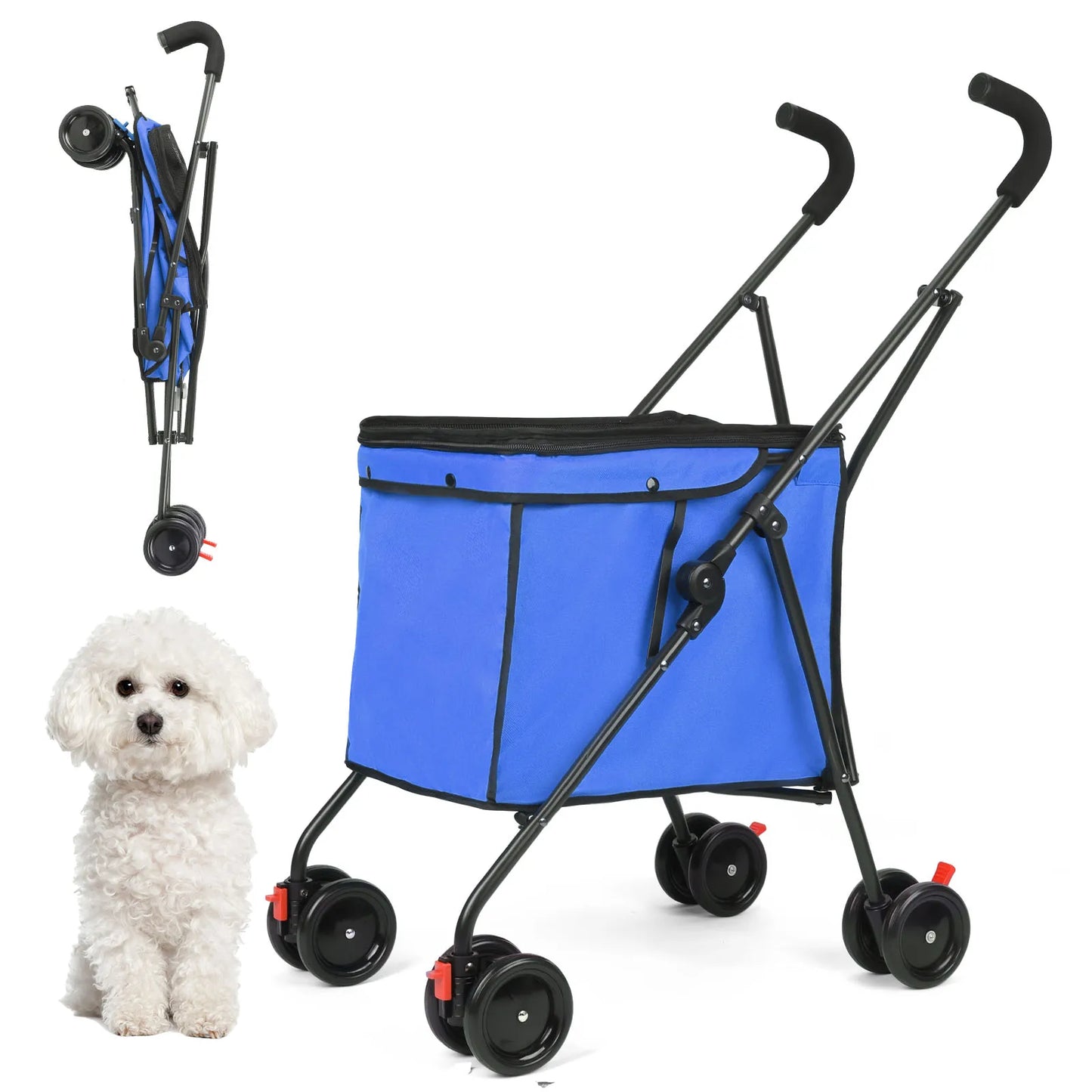 Meet the Wedyvko Shopping Trolley, a compact, pet-friendly stroller that makes your outings effortless.