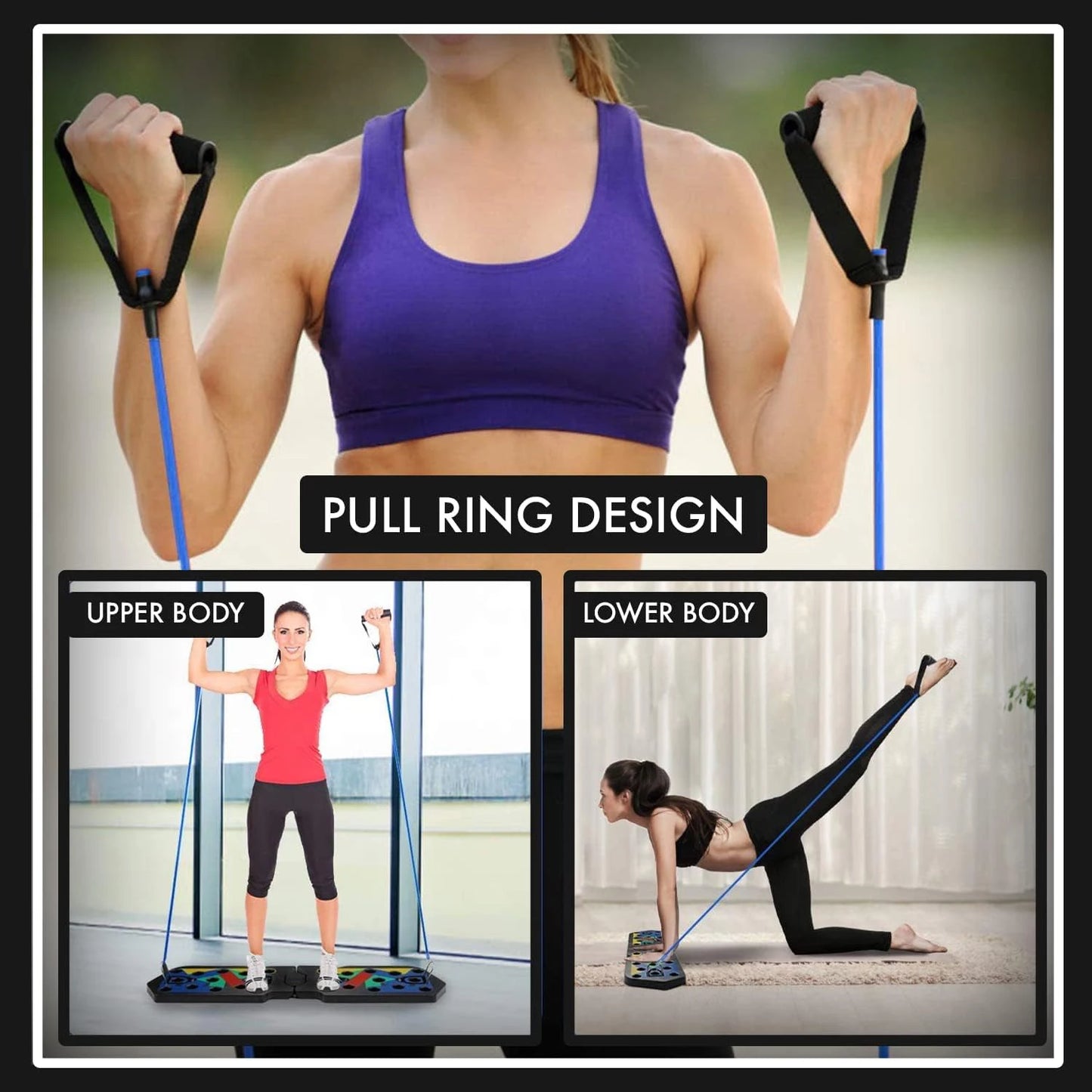 Unlock a versatile push-up board that makes every rep count, empowering your chest, core, and arm workouts whether you train at home, in the gym, or on the go.
