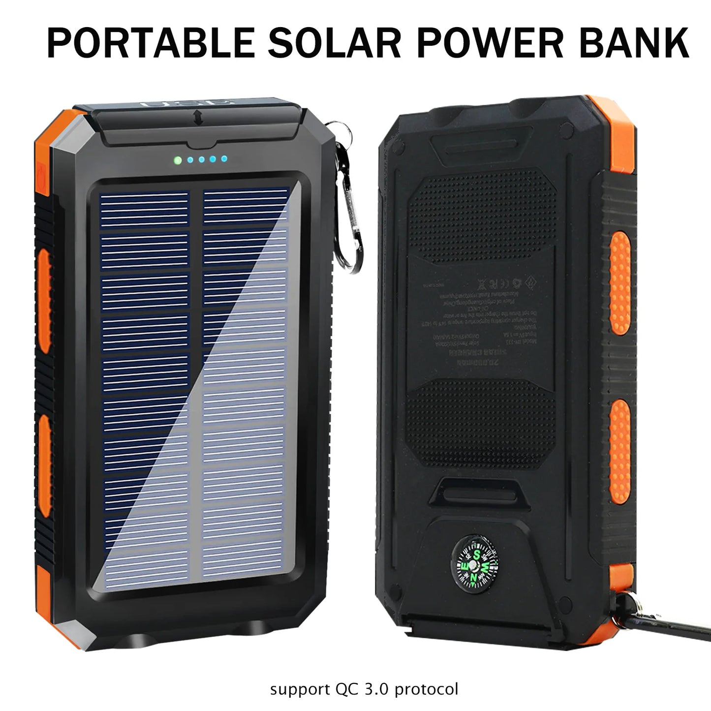 Power your adventures with a rugged 20000mAh solar charger built for off‑grid reliability.