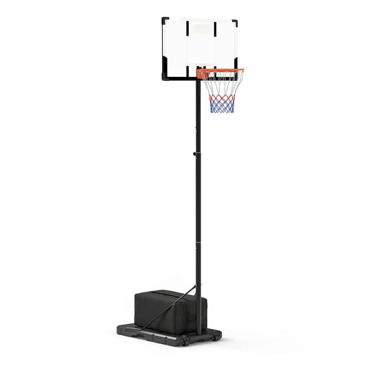 Portable Adjustable Basketball Hoop with Fillable Base and Wheels for Outdoor Play