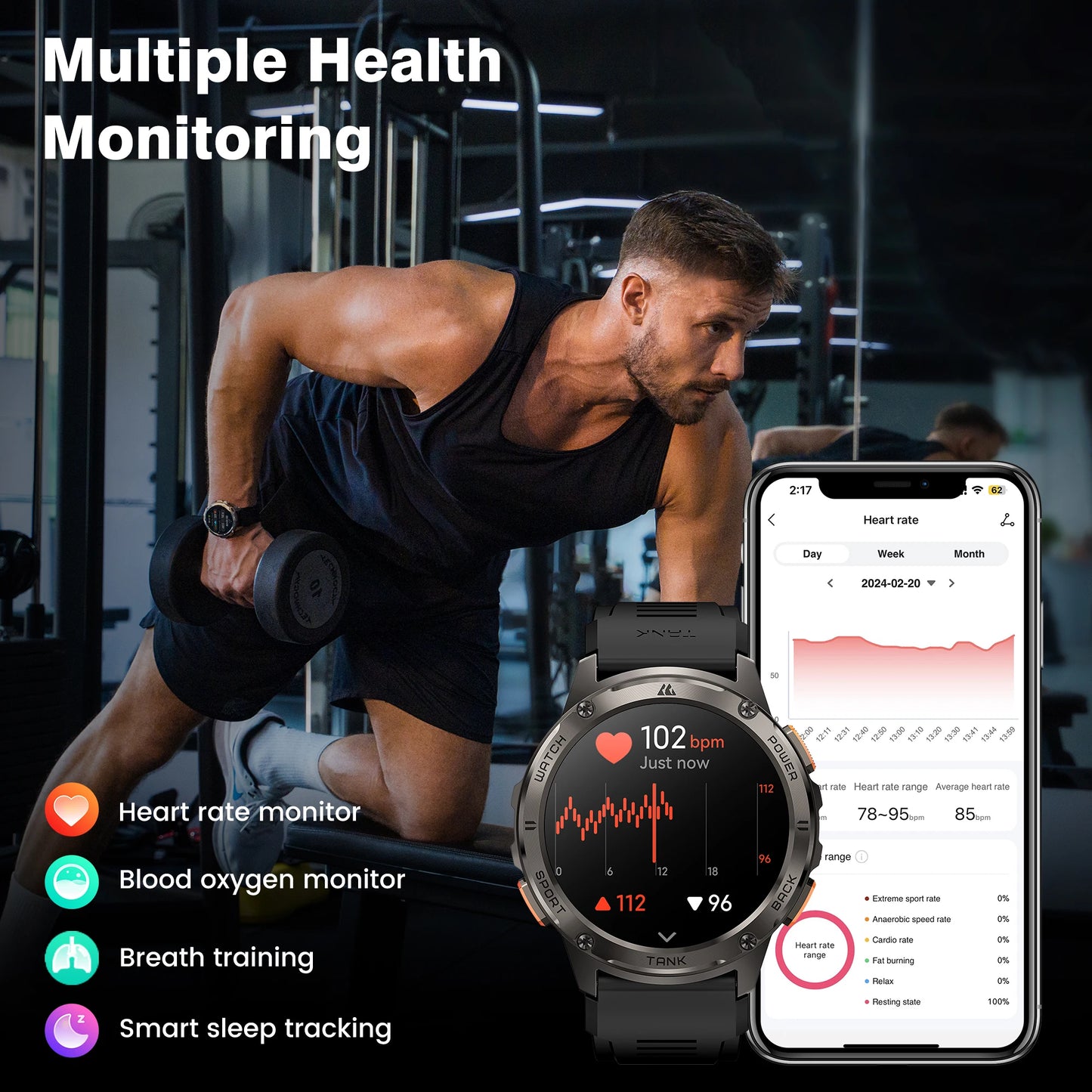 From KOSPET, the Tank T3 Smartwatch blends rugged durability with sleek, smart everyday convenience.