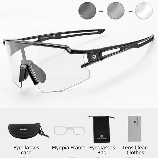 Ride farther and faster with ROCKBROS cycling glasses that adapt to every light condition.
