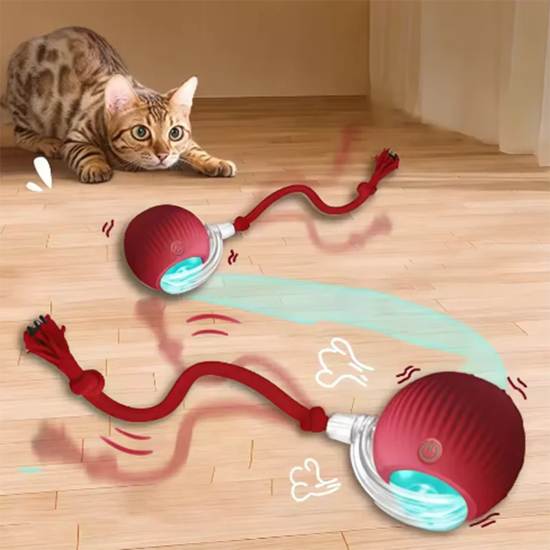 Automatic Interactive Cat Ball Self Play Toy With Long Lasting Battery For Cats