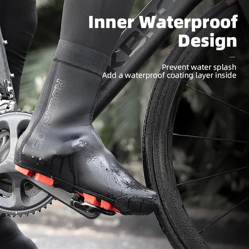 Boost your ride with ROCKBROS cycling shoe cover that shields every kilometer, keeping your shoes dry, highly visible, and ready for any weather condition you encounter on road, trail, or commute.