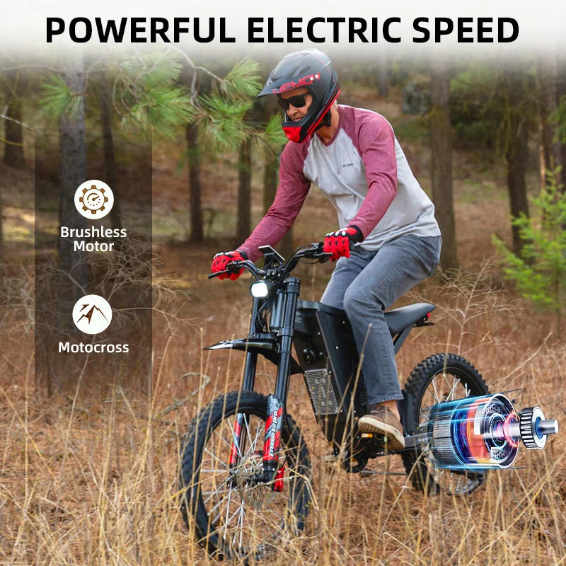 Freego X2 Pro 6000W Electric Motorcycle for Adults with 50MPH Speed