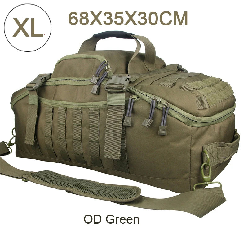LQARMYCN 3 Way Duffle Bag Large Capacity Waterproof Travel Bag 50x25x20cm