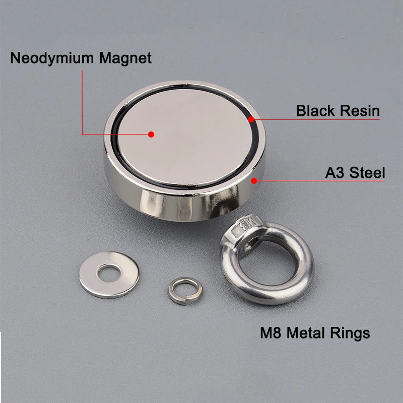 Powerful salvage magnet set from AMAZING-MAG delivers serious grip for heavy-duty recovery tasks.