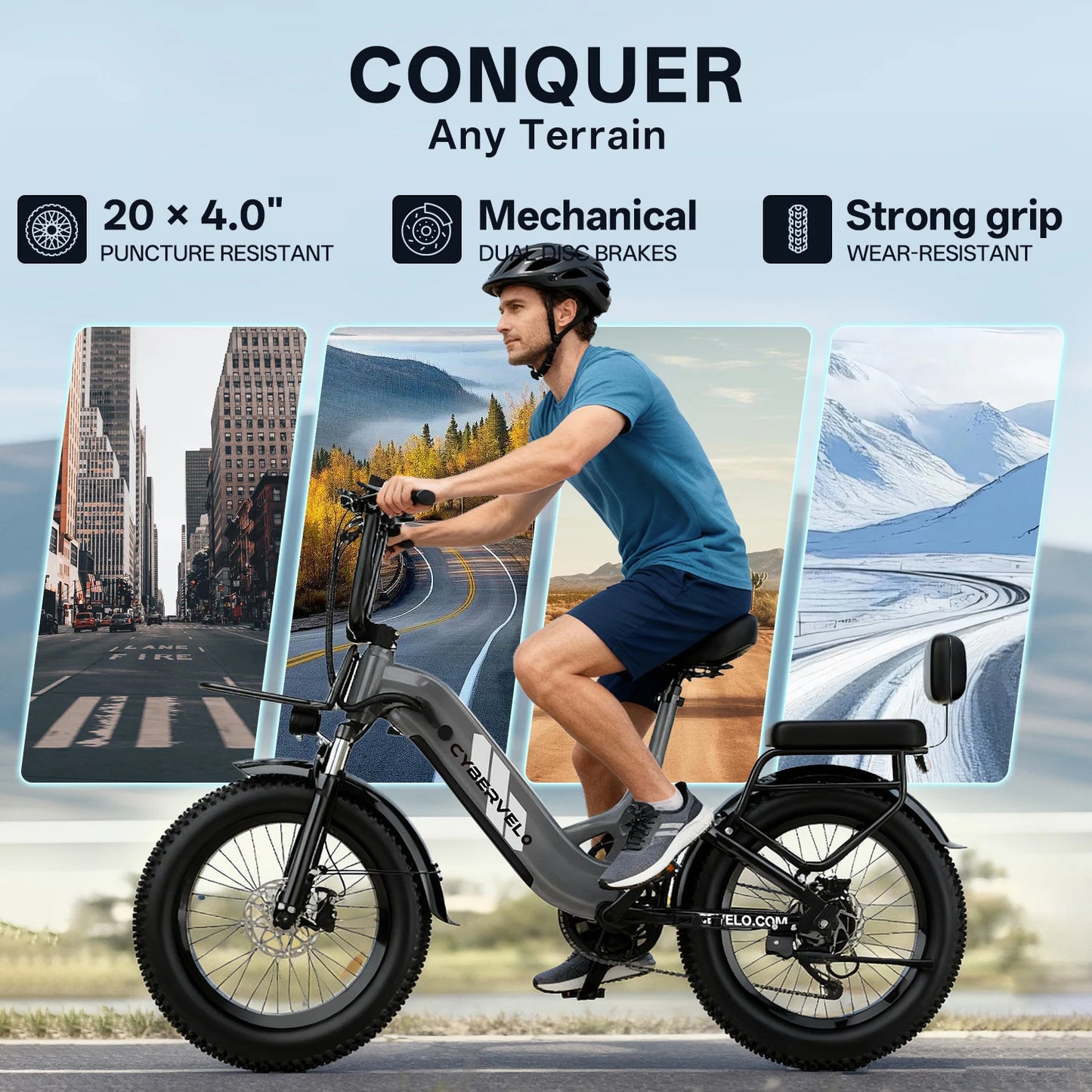 CYBERVELO EK12 Step-Through Electric Bike makes your rides effortless, comfortable, and ready for your daily commute.