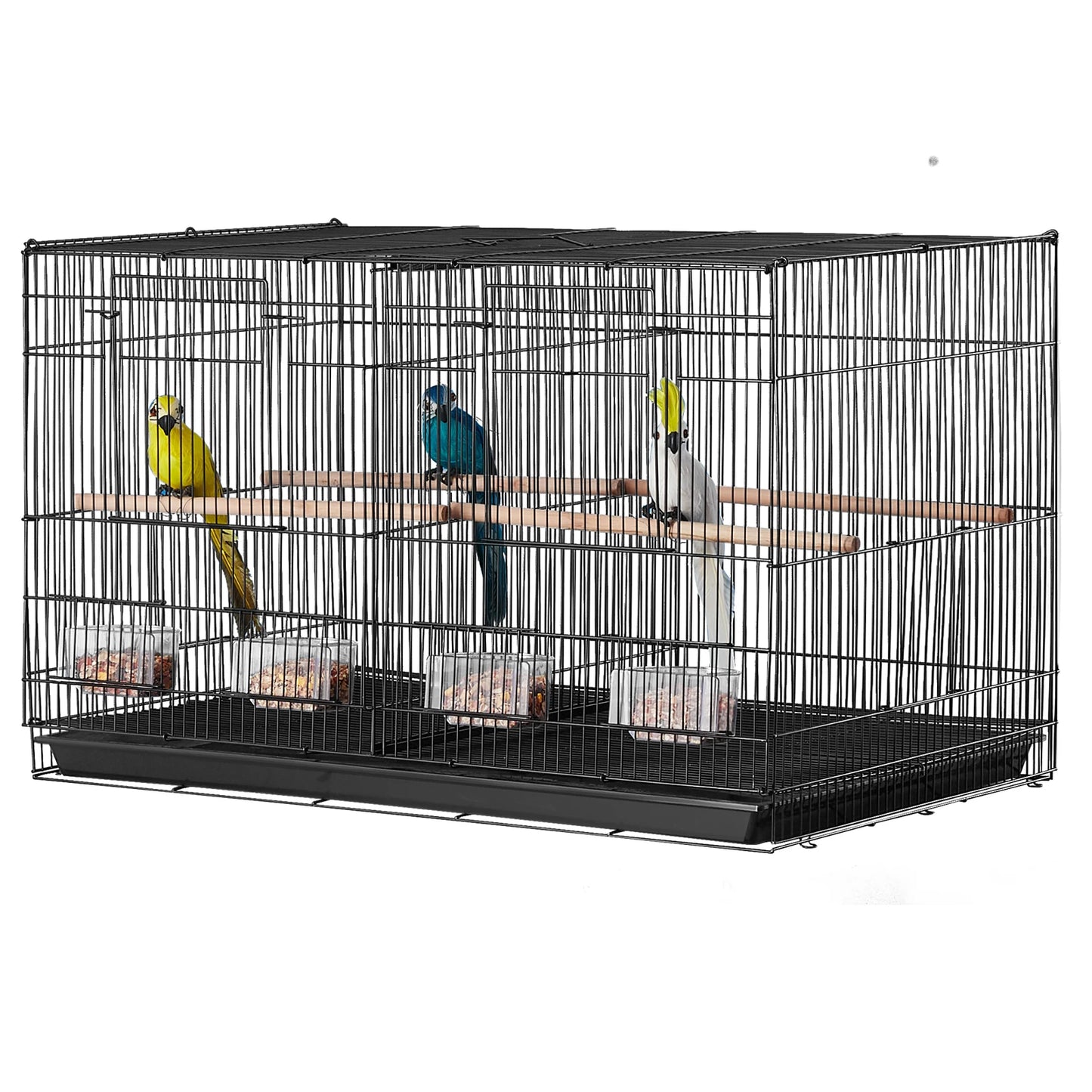 Upgrade your feathered companions' travel and daily living with the SucceBuy 30x18x18 inch cage, a versatile, stackable home that keeps birds comfortable, safe, and social while you move between rooms, vet visits, or outdoor adventures.