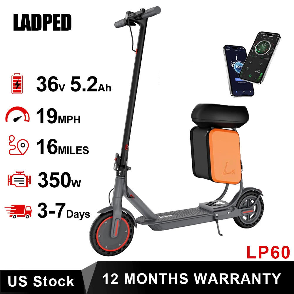 Experience agile city cruising with the Ladped LP60 electric scooter, delivering punchy acceleration, solid range, and your effortless portability for everyday adventures.