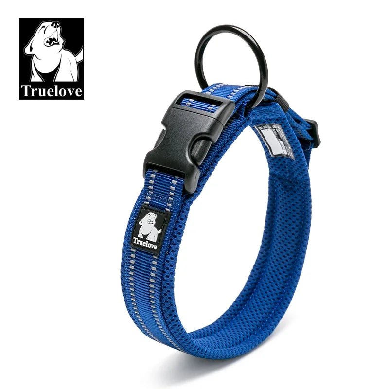 TrueLove Nylon Adjustable Padded Reflective Dog And Cat Collar TLC5011