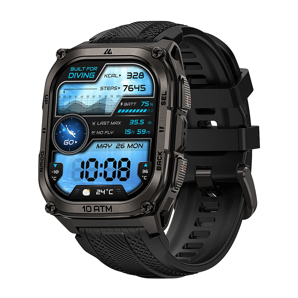 KOSPET Tank M4 Smart Watch Stainless Steel GPS Offline Maps 10ATM Waterproof